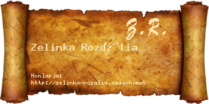 Zelinka Rozália névjegykártya